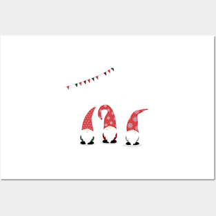 Cute Christmas Gnomes Posters and Art